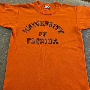 VINTAGE Orange/Blue FLORIDA Shirt YOUTH L / WOMENS XXS